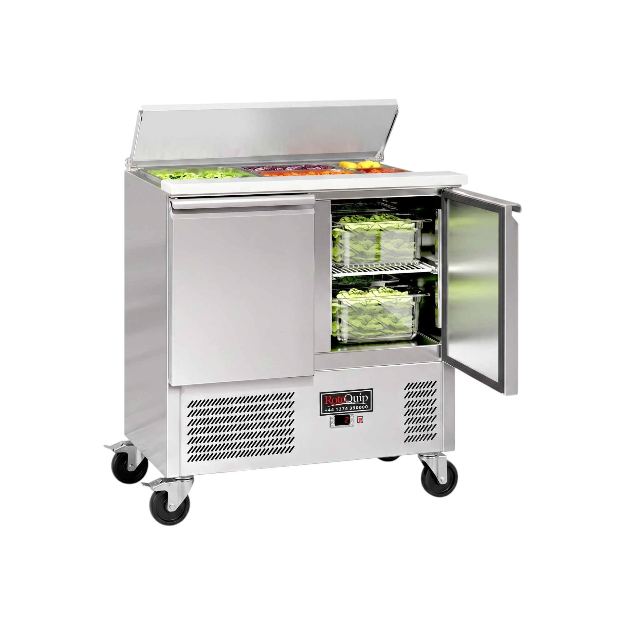 2 door saladette fridge for gn pans (10)
