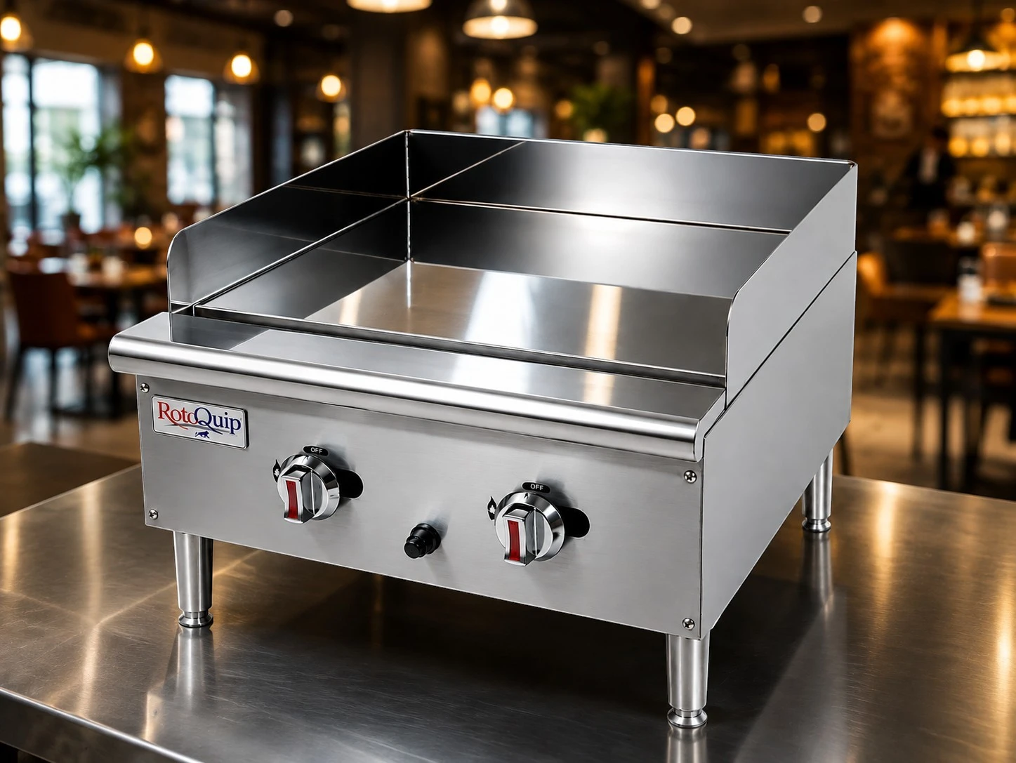 RCG-24 - 16kw Professional Gas Flat Plate Griddle 2 Burners