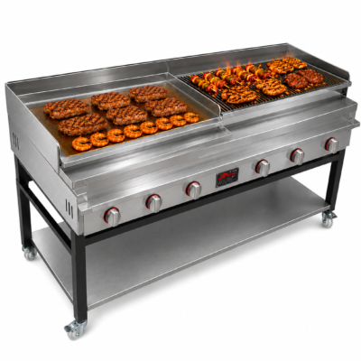RCG-515 - Counter Top Gas Heavy Duty Lava Rock Char Grill 152 x 71 cm