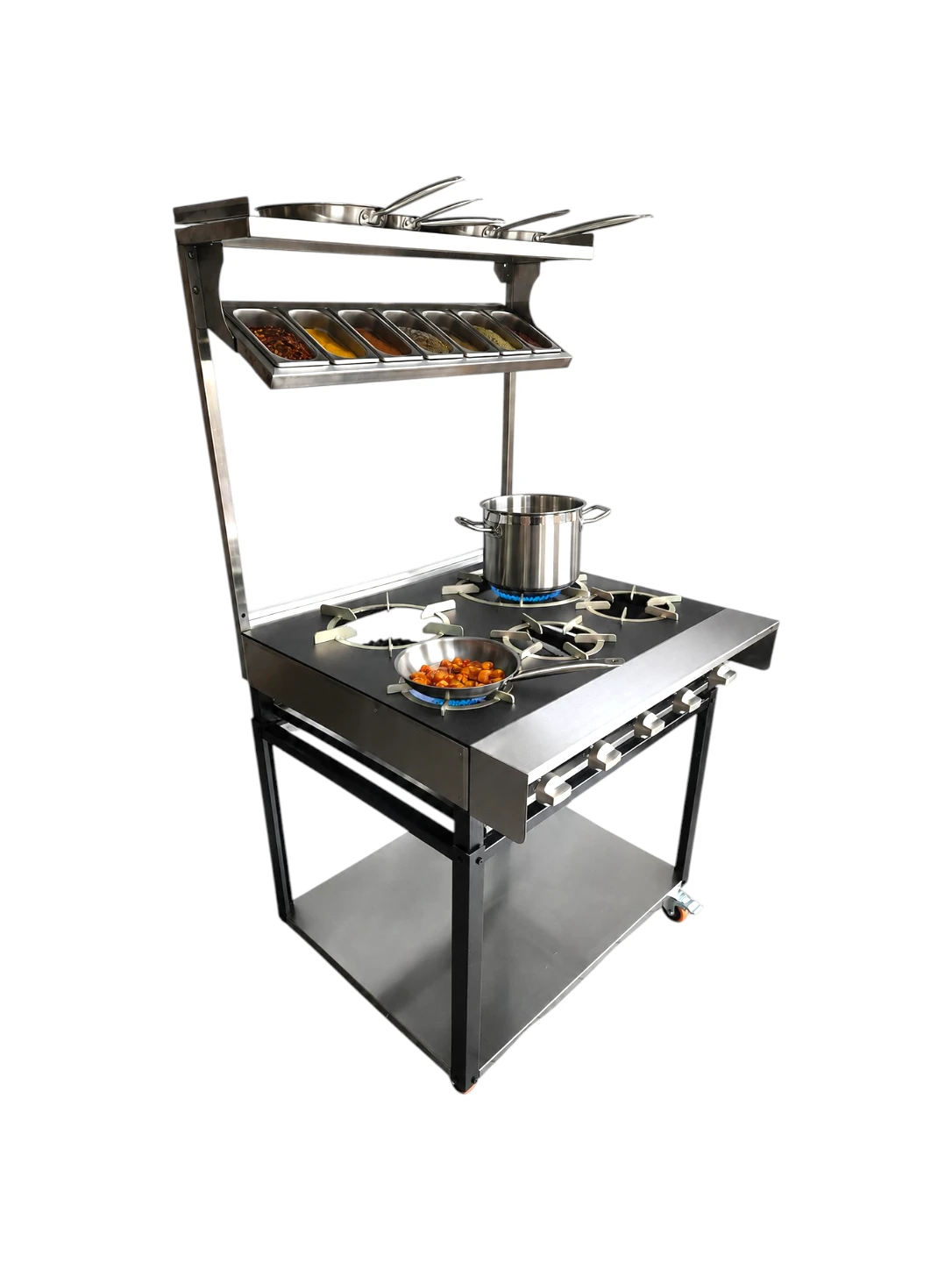RCR-3X2 5 burner indian range cooker
