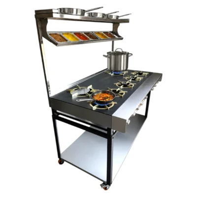 RCR-5x2 - 7 Burner Rotoquip Commercial Indian Range Cooker