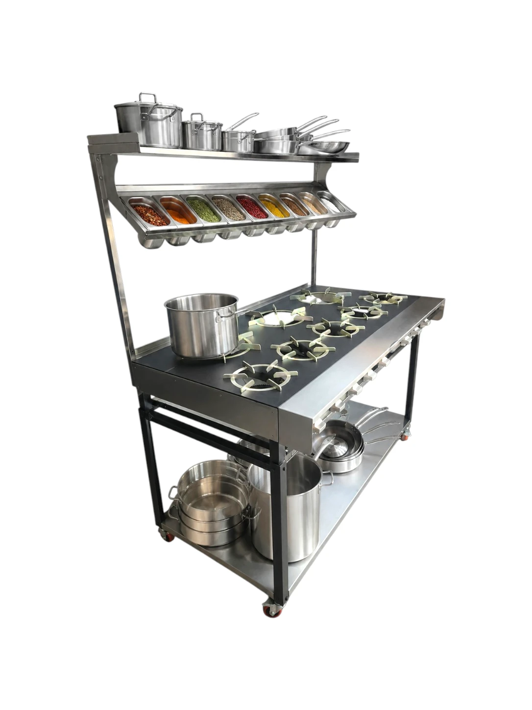 RCR-5X3 8 burner indian range cooker