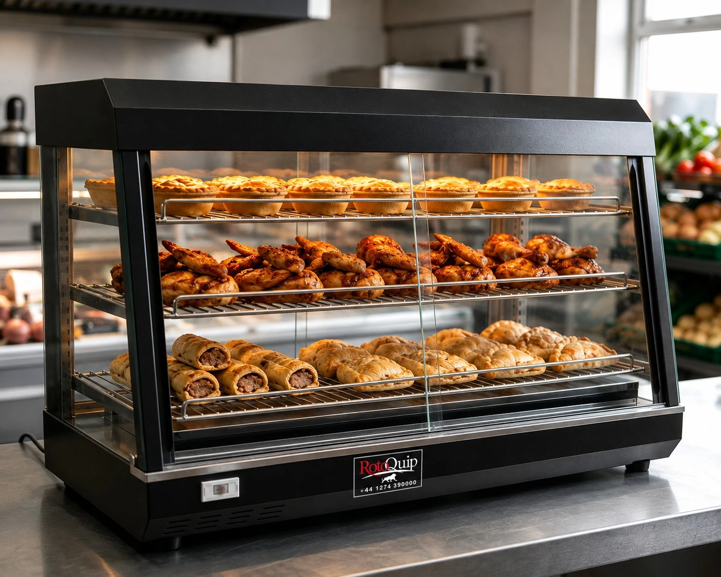 RFM-48 – 370 Litres Countertop Commercial Heated Showcase Food Warmer