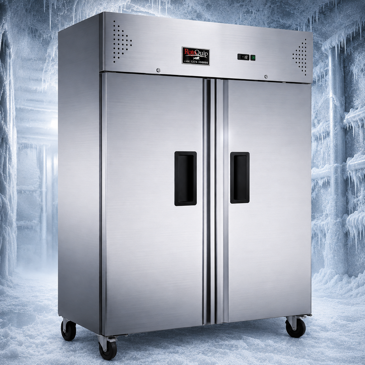 Upright fridge freezer by rotoquip, 1200l