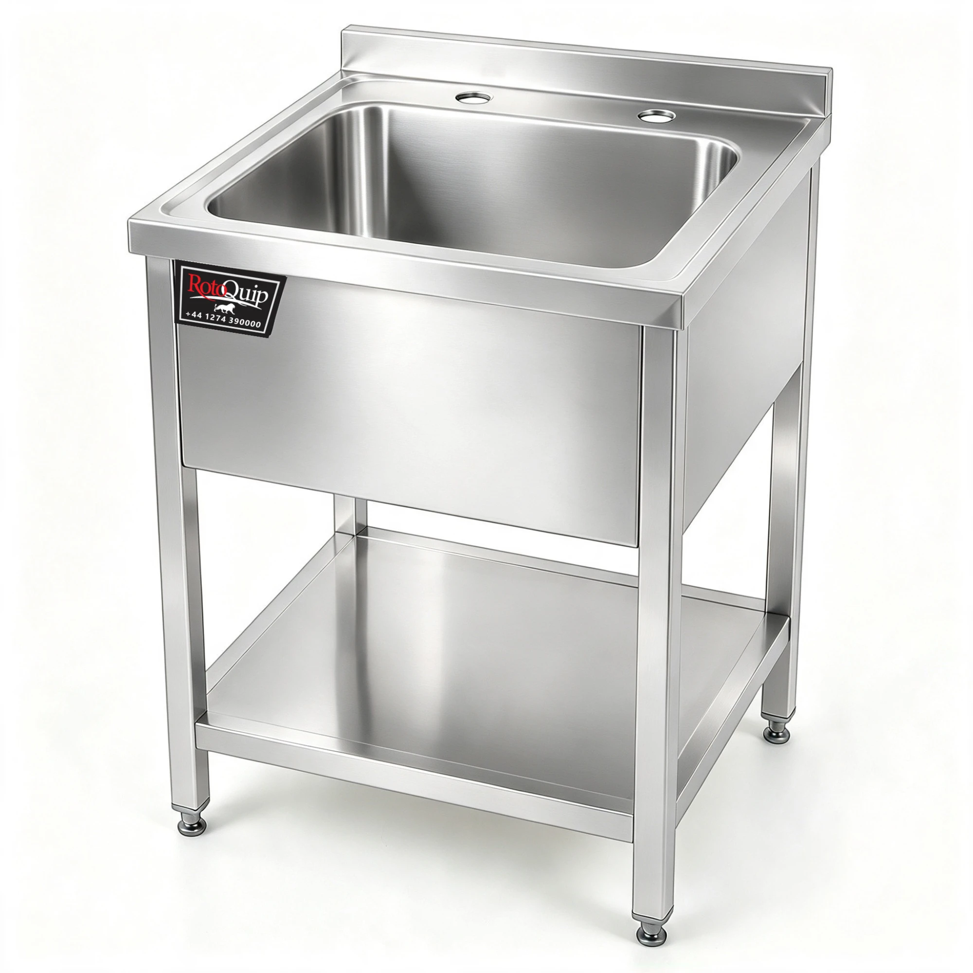 600mm Wide Stainless Steel Single Bowl Pot Wash Sink - PW-60x65