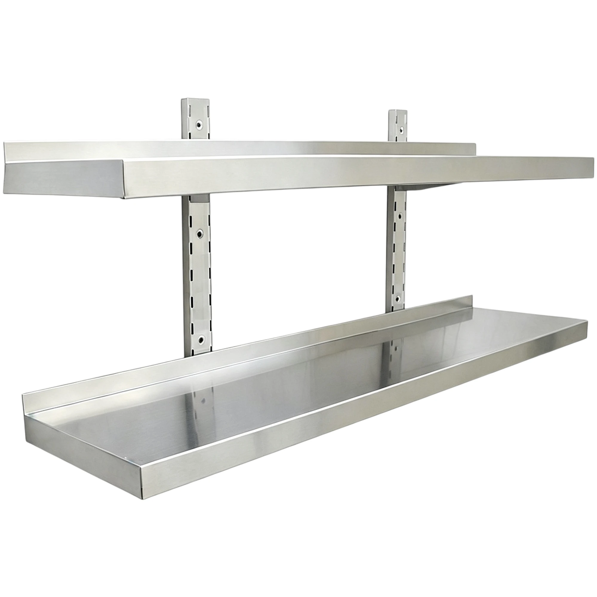 stainless steel wall shelves by rotoquip. double wall shelf