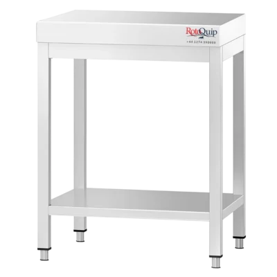 Rotoquip Premium 900mm Stainless Steel Wall Prep Table with Undershelf & 50mm Upstand – WTABLE-90X1
