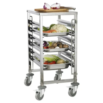 Racking Trolley 6 Shelves with Work Table Top for GN Pan 1/1 - 111601