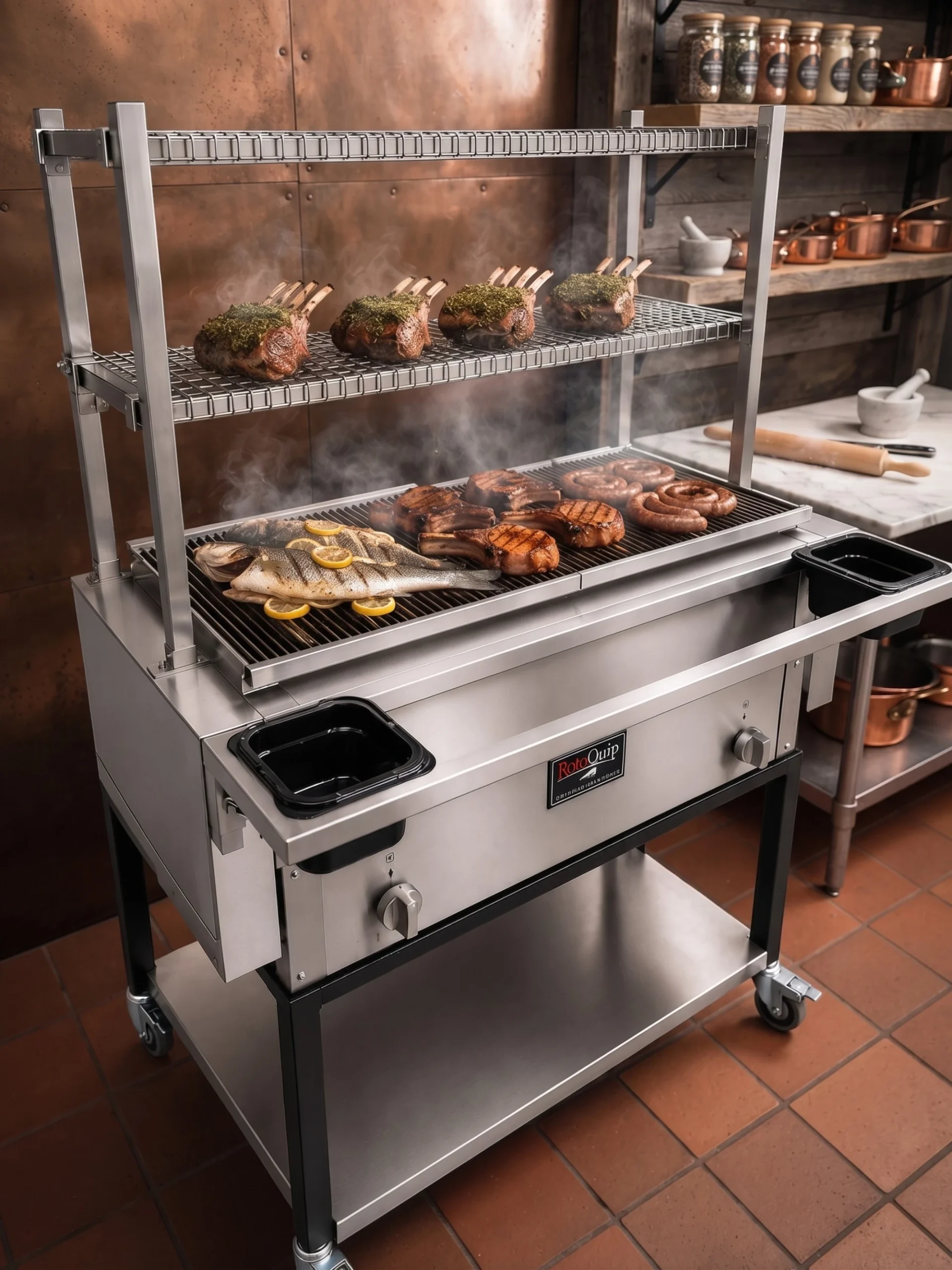 Rotoquip Robata grill in 1m, 1.2m, 1.5m bbq (2)