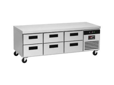 330 Litre / 6 Drawer Stainless Steel Under Counter Ventilated Fridge - UDRAWER-330L-6DCH