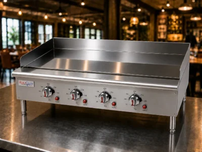 RCG-48CT - 48” Chrome Plated Thermostatic Countertop Gas Griddle /4 Burners