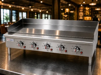RCG-60CT - 60” Chrome Plated Thermostatic Countertop Gas Griddle / 5 Burners