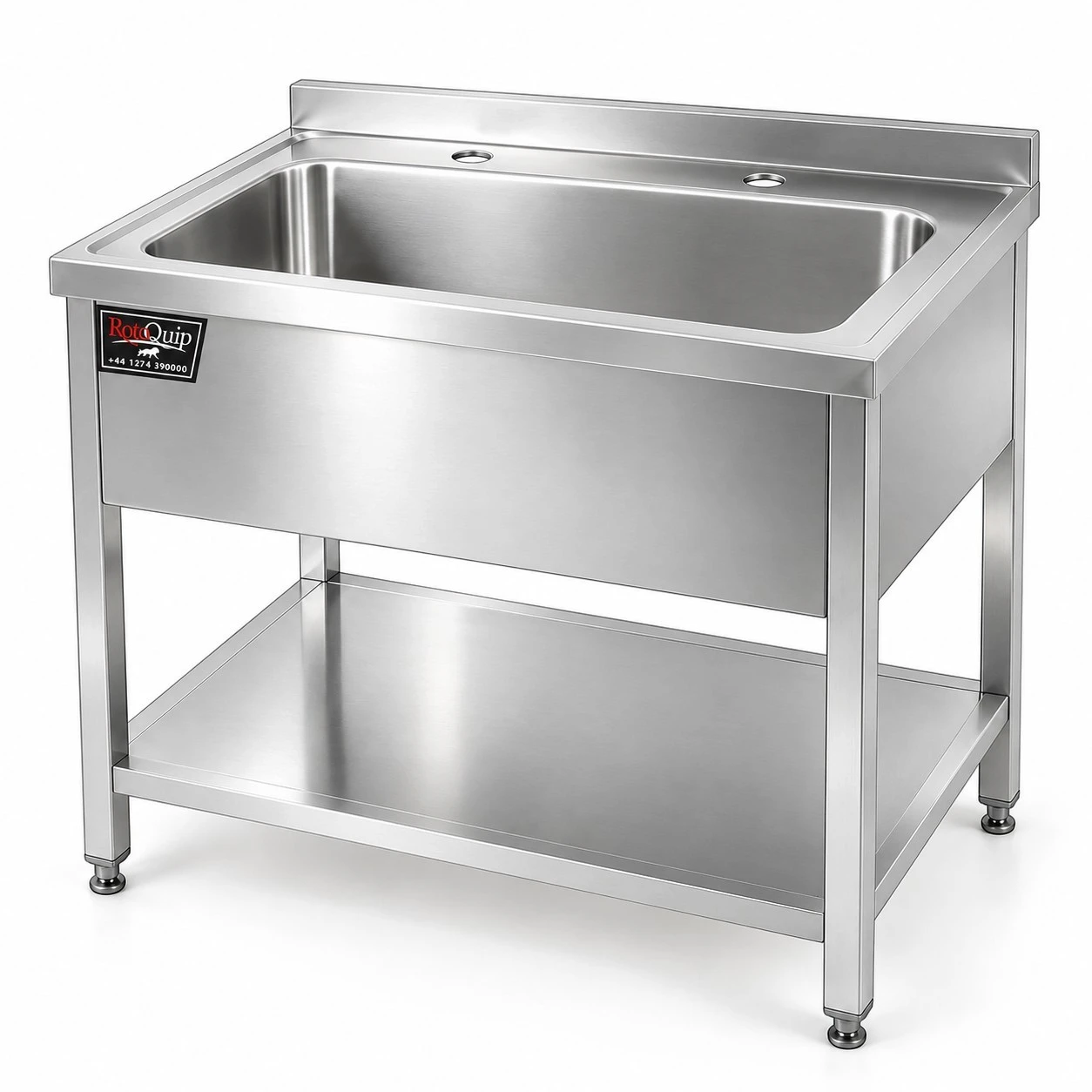 900mm Wide Stainless Steel Single Bowl Pot Wash Sink - PW-90x65