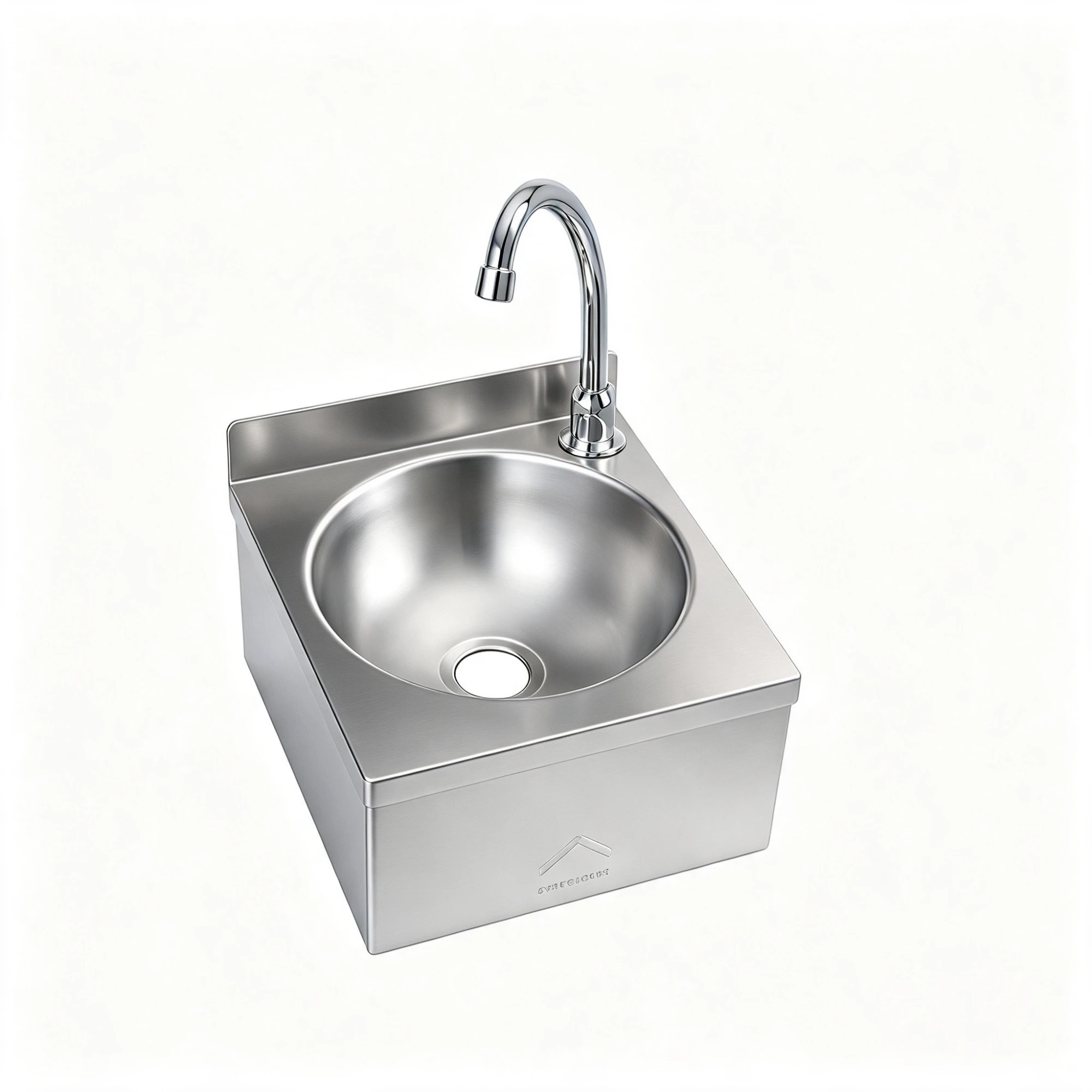Wall Mounted Knee Operated Basin – 300 x 315mm no Splashback